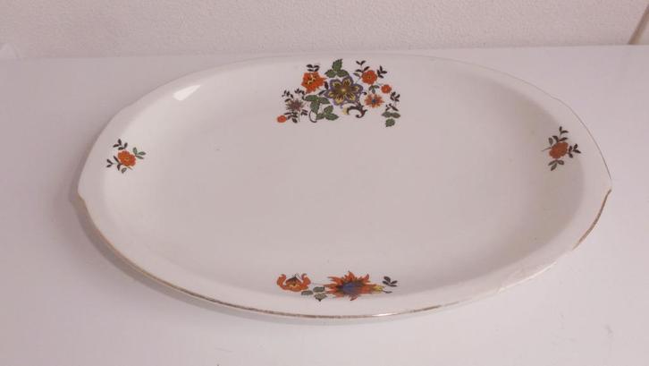 Schaal, serveerschaal Bohemia Czechoslovakia, antiek, Antiek en Kunst, Antiek | Schalen, Ophalen of Verzenden
