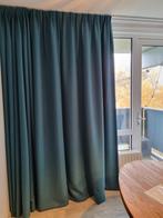 Gordijnen van de leen bakker, gordijnstof bowie, petrol, Huis en Inrichting, Ophalen, Zo goed als nieuw, 200 cm of meer, 200 cm of meer