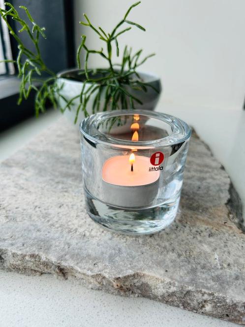 littala Marimekko transparent candle holder, Huis en Inrichting, Woonaccessoires | Kandelaars en Kaarsen, Zo goed als nieuw, Kandelaar