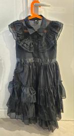 Wednesday jurk maat 140 + pruik, Ophalen of Verzenden, Zo goed als nieuw, 134 t/m 140, Meisje