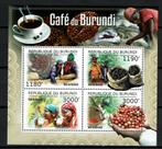 burundi 2012 pf blok koffie landbouw, Ophalen of Verzenden, Postfris, Dier of Natuur