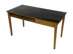 Vintage bureau werktafel jaren 60 eiken Scandinavisch design, Huis en Inrichting, Bureaus, Gebruikt, Vintage, Vintage, Vintage