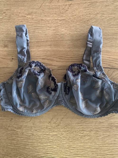 Prima fonna 90D full cup grijs met marine en goud borduur, Kleding | Dames, Ondergoed en Lingerie, BH, Grijs, Verzenden