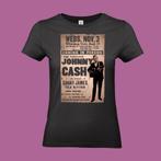 Johnny Cash coming in Person Damesmodel tshirt (nieuw), Nieuw, Spider'56, Ophalen of Verzenden, Zwart