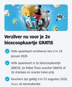 Spaarzegels Albert Heijn voor 2e bioscoopkaartje gratis 0,40, Tickets en Kaartjes, Drie personen of meer, Kortingsbon
