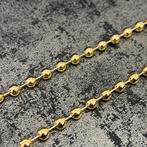18k gouden ketting kralenketting balletjes schakel, Sieraden, Tassen en Uiterlijk, Kettingen, Ophalen of Verzenden, Nieuw, Goud
