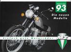 MZ modellenfolder 1993, Ophalen of Verzenden, Overige merken