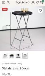 Statafel Zwart 60 cm met Rok / 2 stuks te koop voor € 25 ps, Ophalen, Nieuw