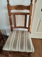 4 massief eiken stoelen, opnieuw bekleed €.150.00, Huis en Inrichting, Ophalen, Gebruikt