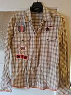Salt Dog Overhemd met Patches 152, Kleding | Heren, Ophalen of Verzenden, Gedragen, Beige, Salt Dog