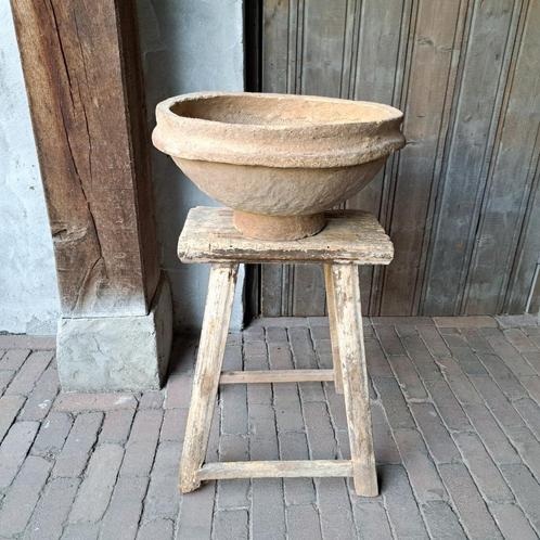 Grote landelijke papier maché schaal kom ø 42cm sober Etage3, Huis en Inrichting, Woonaccessoires | Overige, Zo goed als nieuw