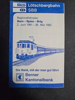 SBB 1991/92 Bern-Spiez-Brig Swiss spoorboekje, Verzamelen, Ophalen of Verzenden