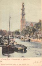 Amsterdam Prinsengracht en Westertoren 1902 Schepen, Verzamelen, Ansichtkaarten | Nederland, Verzenden, Voor 1920, Gelopen, Noord-Holland