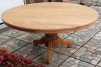 Ronde teakhouten eettafel (dingklik) 160, Ophalen, 150 tot 200 cm, Vijf personen of meer, 150 tot 200 cm