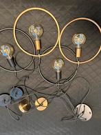 Set van vier lampen inclusief lichtbollen, Huis en Inrichting, Lampen | Plafondlampen, Ophalen, Zo goed als nieuw