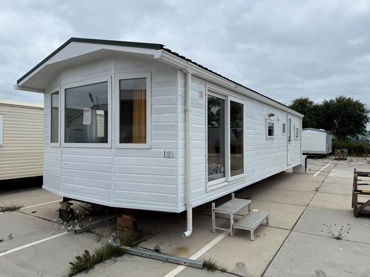 Canexel Chalet 4.00 x 11.00m /3SLK/ DUBBELGLAS/CV/+ GEBRACHT, Caravans en Kamperen, Stacaravans, tot en met 4, Ophalen of Verzenden