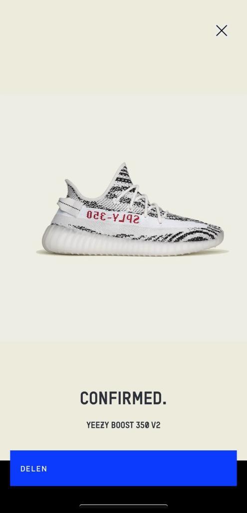 Yeezy boost 350 V2 zebra, Kleding | Heren, Schoenen, Nieuw, Wit, Ophalen
