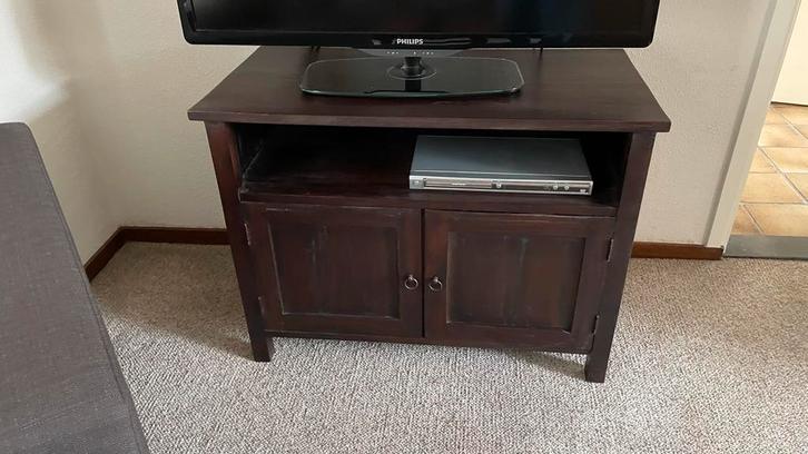 Houten TV Meubel met Opbergruimte, Huis en Inrichting, Kasten | Televisiemeubels, Gebruikt, Minder dan 100 cm, Minder dan 50 cm