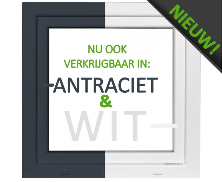 Kunststof antraciet draaikiep kozijn b80 x h80 RAL7016, Doe-het-zelf en Verbouw, Kozijnen en Schuifpuien, Nieuw, Raamkozijn, Kunststof