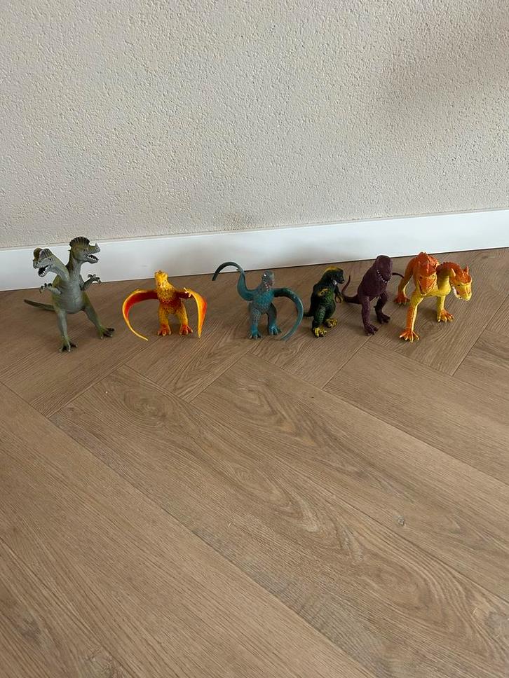 Vintage jaren 80 dinosaurus en Godzilla, Kinderen en Baby's, Speelgoed | Overig, Gebruikt, Jongen of Meisje, Ophalen of Verzenden
