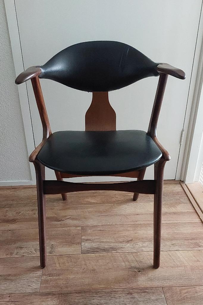 Vintage designstoel cowhorn (WéBé) met AAA label, Antiek en Kunst, Antiek | Meubels | Stoelen en Banken, Ophalen