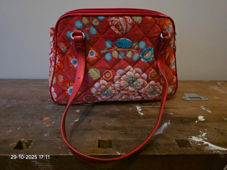 Oilily Vintage Tas - Hippe Look!, Sieraden, Tassen en Uiterlijk, Tassen | Damestassen, Handtas, Rood, Ophalen of Verzenden