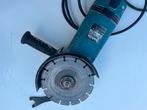 Makita Grote Haakse Slijper + Diamantblad - Weinig Gebruikt, Doe-het-zelf en Verbouw, Gereedschap | Slijpmachines, Ophalen of Verzenden