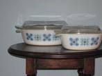 jena glas dekschalen blauwe print, Ophalen of Verzenden, Huis en Inrichting