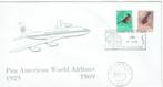 Suriname 1969 40 jaar PANAM vluchten vliegtuig vogels, Ophalen of Verzenden, Envelop