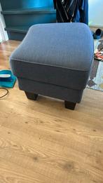 Hocker poef voetenbank blauw, Ophalen, Gebruikt, Minder dan 50 cm, Stof