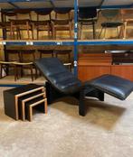 Vintage design chaise longue italiaans design retro leer, Ophalen, Gebruikt, Leer