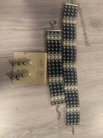 Swarovski set van astrelle luxe parels met swarovski stenen, Ophalen of Verzenden, Zo goed als nieuw, Zilver