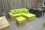 Steigerhout Hoekbank Tuinbank Lounge set Loungebank Tuinset, Tuin en Terras, Nieuw, 6 zitplaatsen, Loungeset, Hocker