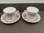 2x Kop en schotel van Queen Anne, Ophalen of Verzenden, Zo goed als nieuw, Overige stijlen, Kop(pen) en/of Schotel(s)
