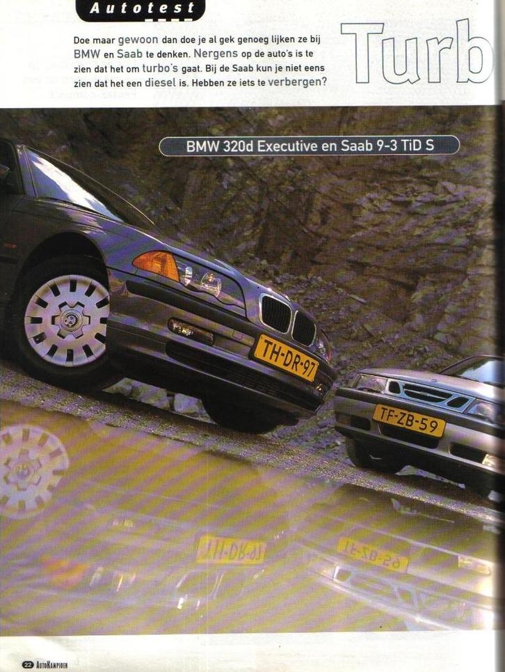 Autokampioen dubbeltest BMW 320d en Saab 9-3 TiD S, Boeken, Auto's | Folders en Tijdschriften, Gelezen, BMW, Ophalen of Verzenden