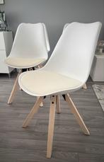 4 Witte Kuipstoelen Eetkamer, Antiek en Kunst, Ophalen