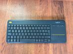 Logitech K400 Plus Wireless Touch Keyboard, Computers en Software, Toetsenborden, Ergonomisch, Ophalen of Verzenden, Draadloos