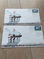 2x Enkhuizer Eerstedag-enveloppe Elfstedentocht 1996, Postzegels en Munten, Ophalen of Verzenden, Beschreven, Nederland