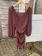 Mooie bruine jurk - maat S, Bruin, Ophalen of Verzenden, Zo goed als nieuw, Maat 36 (S)