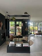 Woood vakkenkast roomdivider metaal hout, Huis en Inrichting, Ophalen, Gebruikt, 200 cm of meer, Minder dan 150 cm
