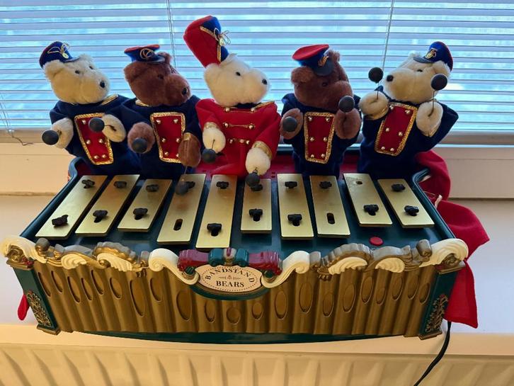 speeldoos Bandstand bears kerst, Diversen, Kerst, Gebruikt, Ophalen