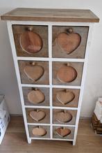Ladekast hout/wit 10 lades 51 x 32 x h120 cm * h, Huis en Inrichting, Kasten | Ladekasten, Ophalen, Gebruikt, 5 laden of meer