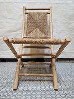 vintage klapstoel van rotan en touw, Ophalen, Huis en Inrichting