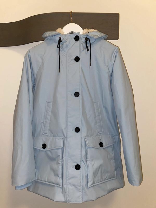 Sissy Boy blauwe teddy parka jas met zakken en bontafwerking, Kleding | Dames, Jassen | Winter, Zo goed als nieuw, Maat 38/40 (M)