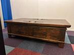 Gratis teakhouten salontafel/opbergkist, Ophalen, Gebruikt, 100 tot 150 cm, Teakhout