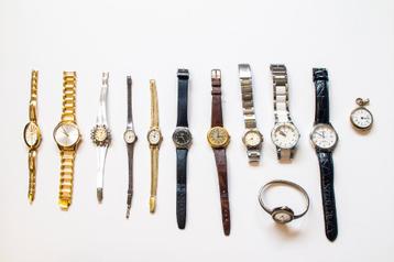 Verschillende Horloges dames en heren 12 stuks beschikbaar voor biedingen
