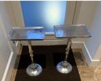 Riviera maison bijzet tafeltjes 2 stuks, Huis en Inrichting, Tafels | Bijzettafels, Gebruikt, Metaal of Aluminium, 55 tot 75 cm