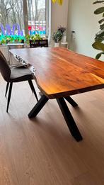 Boomstamtafel 160*90cm, Huis en Inrichting, Tafels | Eettafels, Ophalen, Gebruikt, 50 tot 100 cm, 150 tot 200 cm