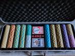 Super luxe pokerkoffer 500 poker chips met waardes van 1 tot, Een of twee spelers, Ophalen of Verzenden, Zo goed als nieuw, Poker