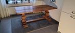 Teakhouten kloostertafel / eettafel, Huis en Inrichting, Tafels | Eettafels, Ophalen, Teakhout, 200 cm of meer, 50 tot 100 cm